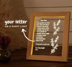 Personalized Hand Written Letter Night Light Teepanda