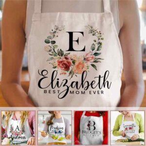 Customized Floral Mothers Day Apron with Pocket Teepanda