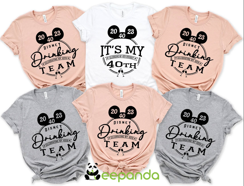 40th birthday best sale disney shirts